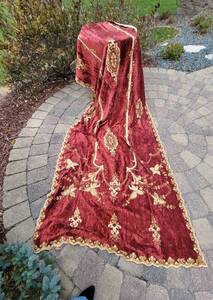 lot 96 image: Lush Velvet English Home Embellished Drapery Panels, 90 x 50