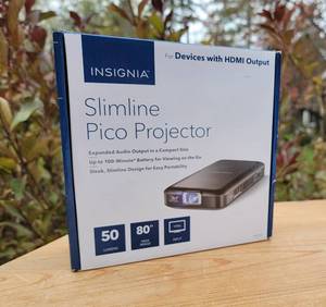 lot 153 image: Insignia Slimline Pico Projector  NIB