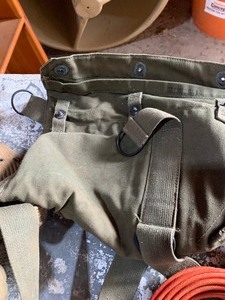 lot 13 image: Military items, burlap sacks, misc