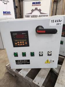 lot 5 image: CELEC 15 kVAr 208V Power Factor Controller Panel with Accessories