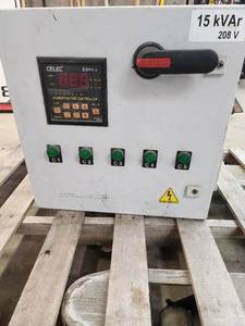 lot 6 image: CELEC 15 kVAr 208V Power Factor Controller Panel with Accessories