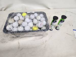 lot 28 image: Lot of Golf Birdie Tee kits(2) and used golf balls