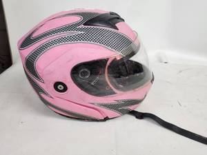 lot 48 image: TMS DOT Pink Full Face Motorcycle Helmet Size Small (55-56cm)