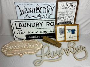 lot 86 image: Collection of Laundry Room Signs