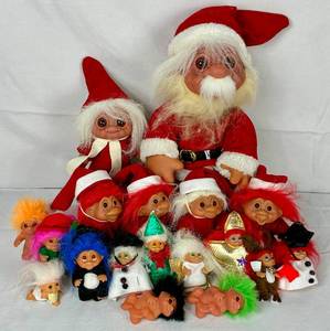 lot 96 image: Vintage Holiday Troll Collection