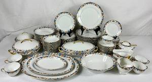 lot 22 image: Victoria China Czechoslovakia Porcelain Dinnerware Set