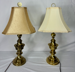 lot 117 image: Pair of Stiffel Brass Lamps