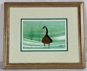 lot 124 image: Winters Pond by P.Buckley Moss Limited Edition Art Print 8991000