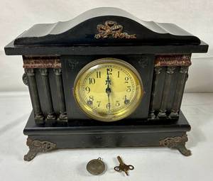 lot 23 image: Antique Sessions Mantle Clock