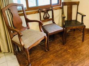 lot 74 image: Vintage Hardwood Chair Collection