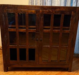 lot 35 image: Pier 1 Parsons Small Buffet Cabinet with 3 Shelves