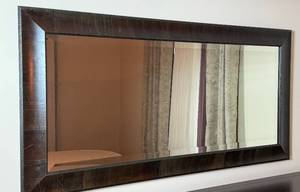 lot 37 image: Large Rectangle Dark Brown Framed Mirror
