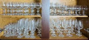 lot 101 image: Vintage Collection of Bohemia Crystal Claudia Glasses