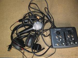 lot 101 image: M-Audio m-track and other sound equ...