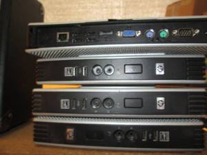 lot 169 image: Stack of 4 HP computer substations...