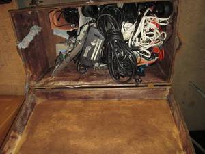 lot 178 image: Large storage trunk full of assorte...
