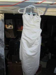 lot 277 image: Off white Halter style Wedding dres...