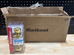 lot 46 image: Kwikset Bed and Bath Door Knobs - Quantity of 6