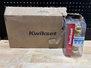 lot 48 image: Kwikset Bed and Bath Door Knobs - Quantity of 6