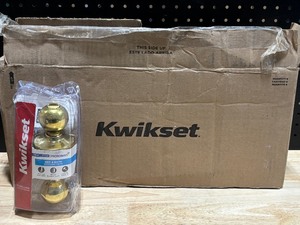 lot 50 image: Kwikset Bed and Bath Door Knobs - Quantity of 6