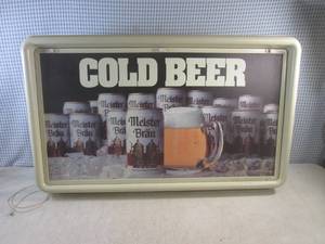 lot 51 image: (FS) Vintage Lightup Cold Beer Ba...