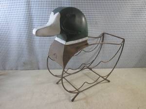 lot 124 image: (FS) Metal Duck Wine Bottle Holder ...