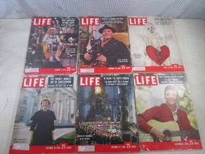 lot 169 image: (FS) 6 Vintage 1958 Life Magazines...