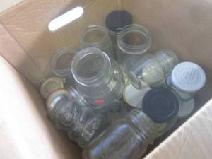 lot 201 image: (F-2) Box of Vintage Jars...