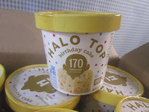 lot 223 image: (B-1) 12 Halo Top Birthday Cake Lig...