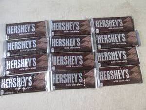 lot 238 image: (B-1) 12 Hersheys Milk Chocolate C...