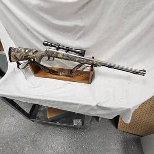 lot 38 image: Winchester Apex 45 Cal, Camo, SS, Scope