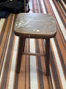 lot 34 image: Wooden StoolChair