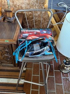 lot 68 image: Stool, Vintage Iron and Massager