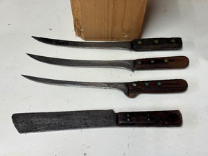 lot 96 image: Knives in Homemade Block