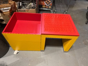 lot 38 image: Lego Building Table and Lego Storage Table both are 2 x 2 x 2