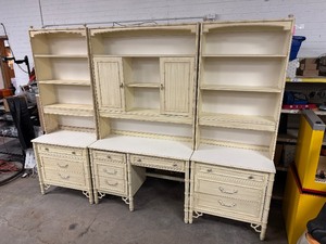 lot 41 image: Antique Faux Bamboo Desk Set.