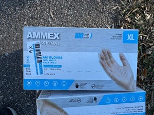 lot 106 image: Professional Vinyl Exam Gloves (Six Boxes 100 per Box)