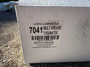 lot 108 image: Moly Grease 7041 (Box contains 12 11oz Spray Cans)