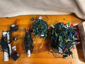 lot 82 image: Chirstmas Tree Lights  3 Varieties. In good working order.