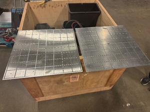 lot 14 image: Two Aluminum Sheets (24.5 x 24.5 x 18)