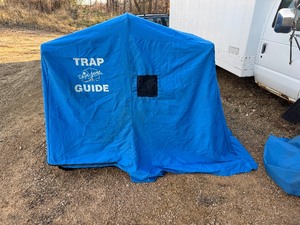 lot 17 image: Dave Genz Fish Trap Ice Fishing Shelter with Cover