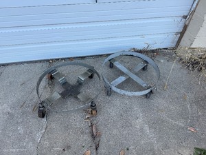 lot 24 image: Pair of Drum Dollys