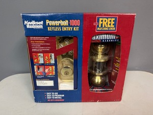 lot 72 image: Kwikset Max Security Powerbolt-1000 Keyless Entry Kit with Free Matching Knob