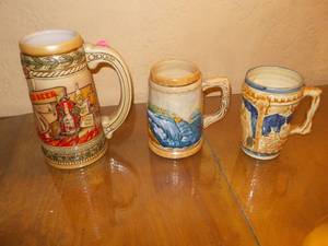 lot 45 image: Ceramic German beer mugs