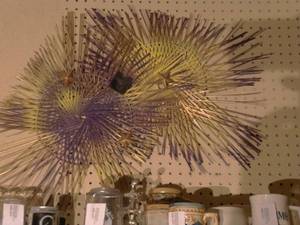 lot 48 image: Modern art hanging