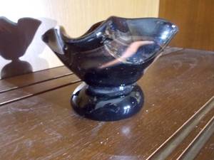 lot 57 image: Black Glass Bowl