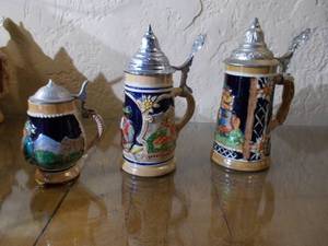 lot 86 image: German covered beer steins