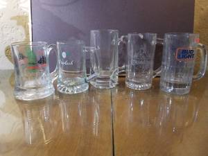 lot 93 image: Glass beer mugs
