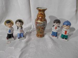 lot 182 image: Figurines and small vase