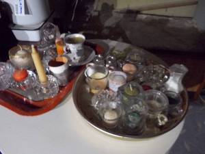 lot 308 image: Candles and Candle Holders